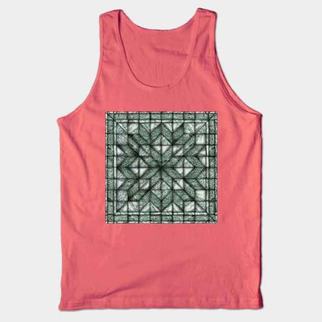 Green Marble Quilt Tank Top by Zodiart